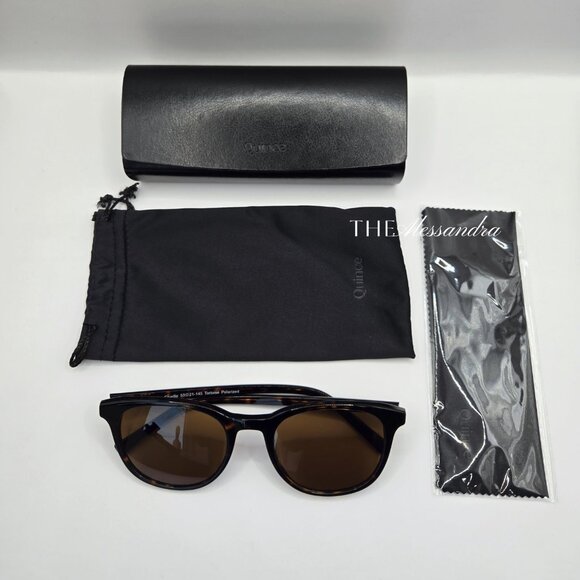 Quince Charlie Polarized Acetate Sunglasses Tortoise With Brown Lens Wide New - Picture 16 of 17